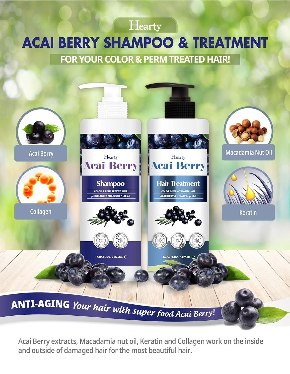 Hearty Acai Berry Shampoo & Treatment Set - 16.06fl.oz/475ml