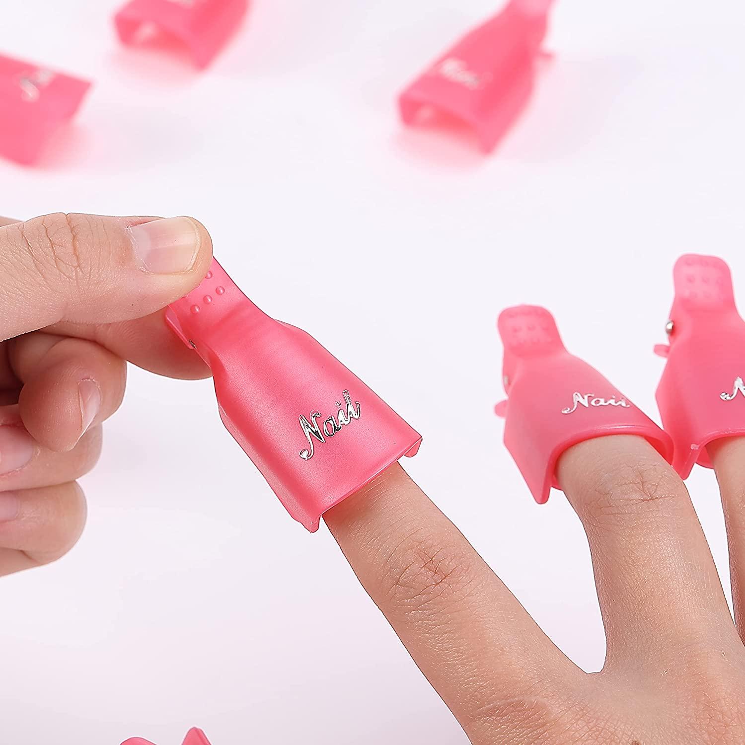 Slick Nail Polish Remover Clips, 10 pcs, Soak Off Gel Polish Remover