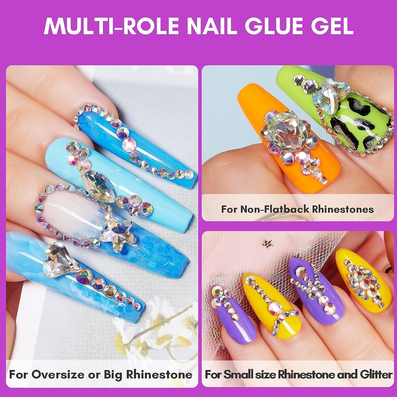 Makartt Nail Rhinestone Glue for Nails, Super Strong Gel Nail Glue for Nail  Charm 3D Nails