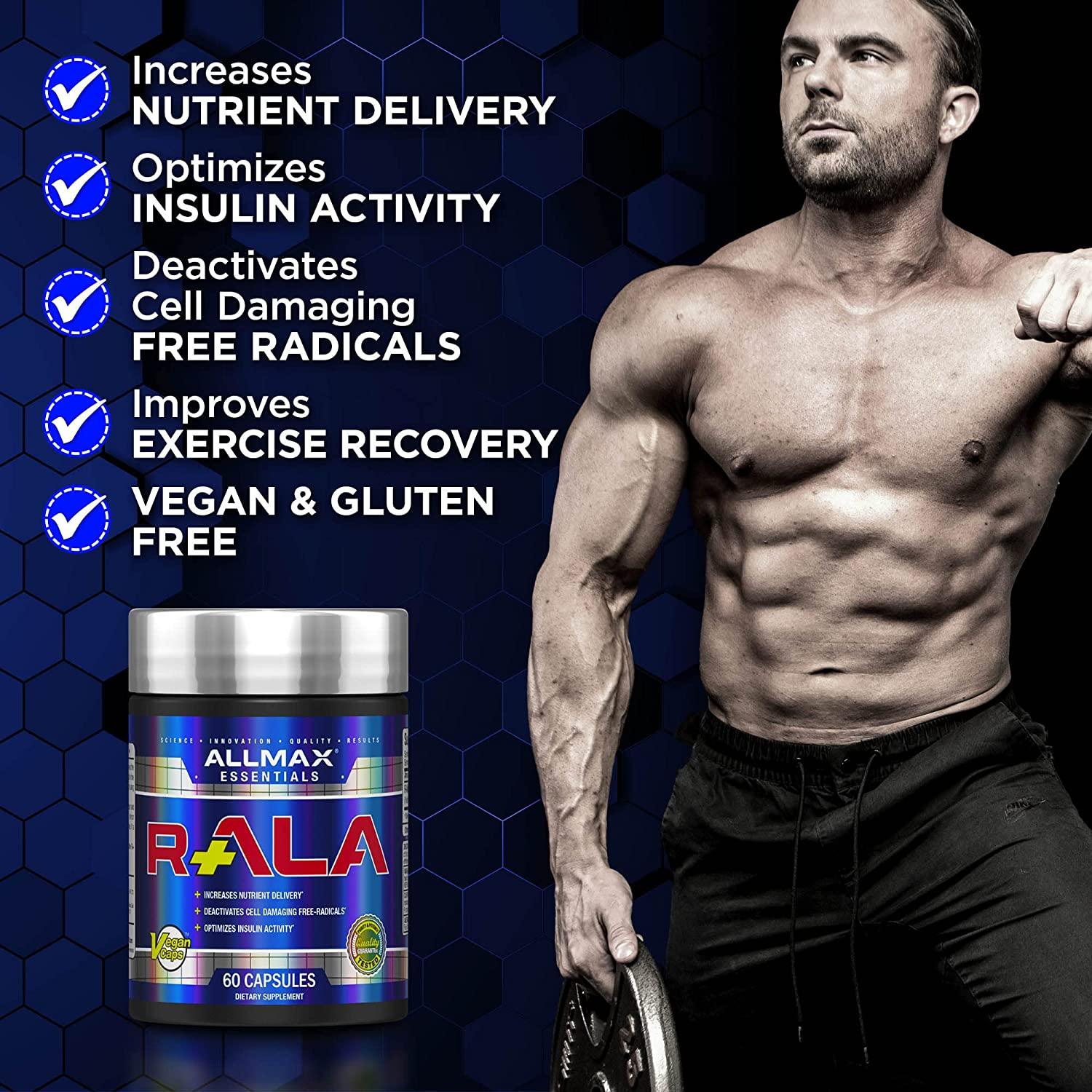ALLMAX Nutrition R+ALA 60 Capsules Best ALA Supplement for Optimal Health