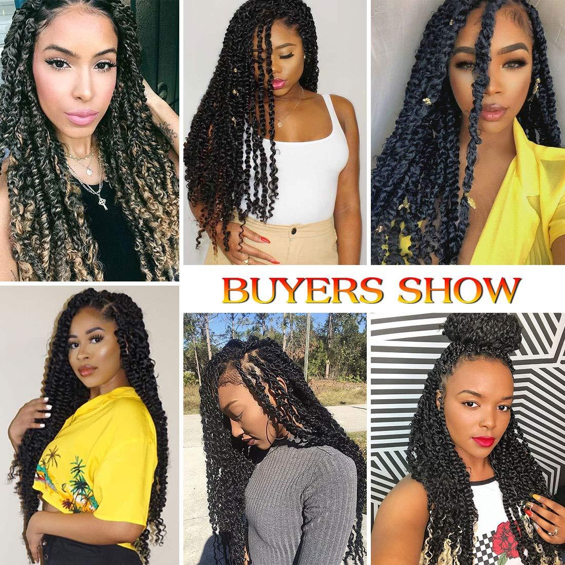 Youngther 7 Packs 154 Strands Passion Twist Hair for Butterfly