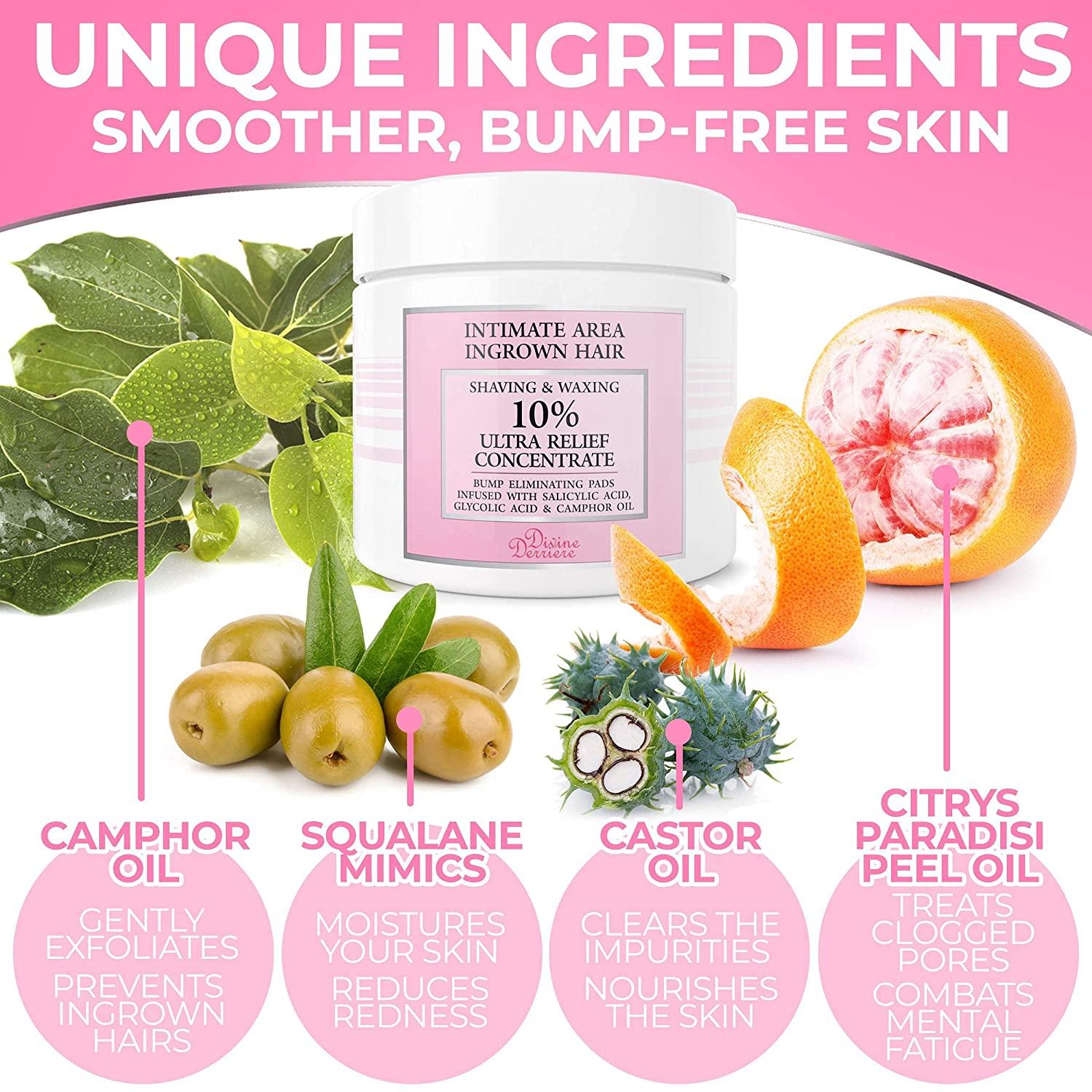 Divine Derriere Ingrown Hair Treatment Pads (Razor Bump Stopper) After