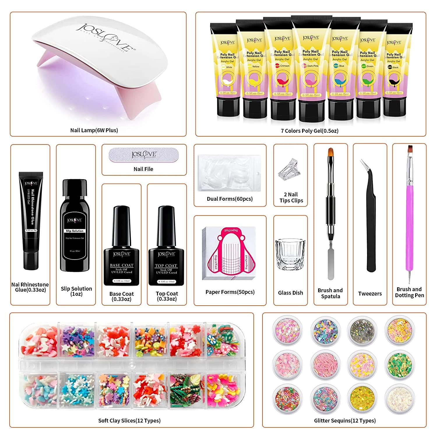 Polygel Nail Extension Kit with Tips with 168W LED Lamp – Styleberry-baongoctrading.com.vn
