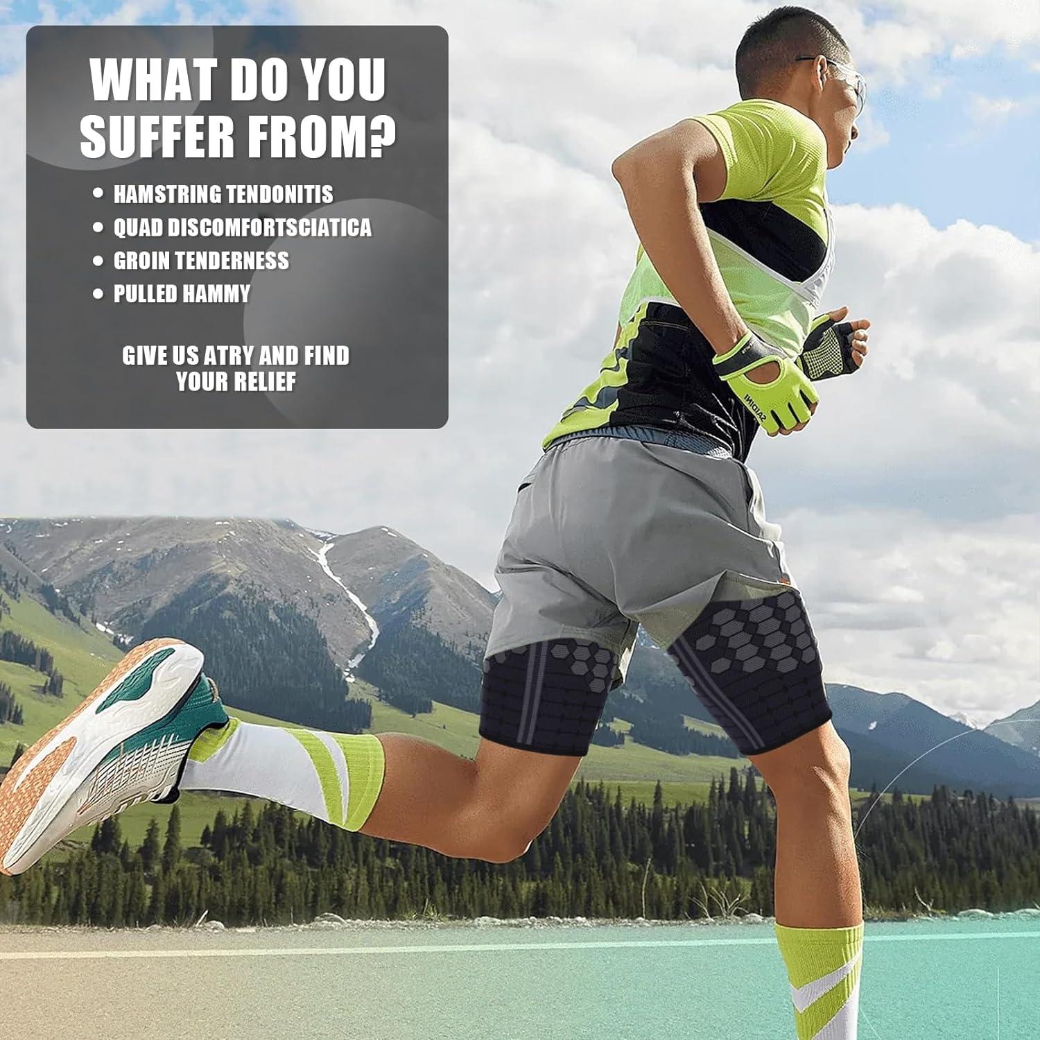 Fadcaer Thigh Compression Sleeve 2PCS Hamstring Support Thigh