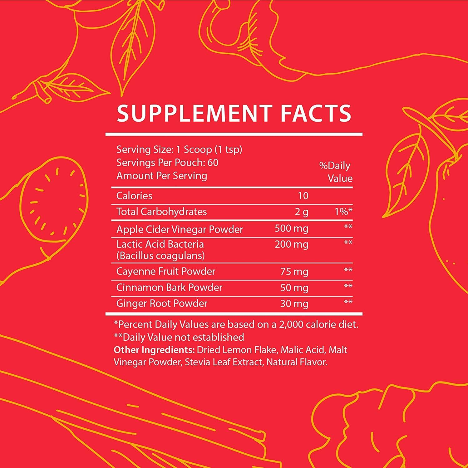 Squeeze Dried Apple Cider Vinegar with Probiotics 60 Serving Bulk Bag