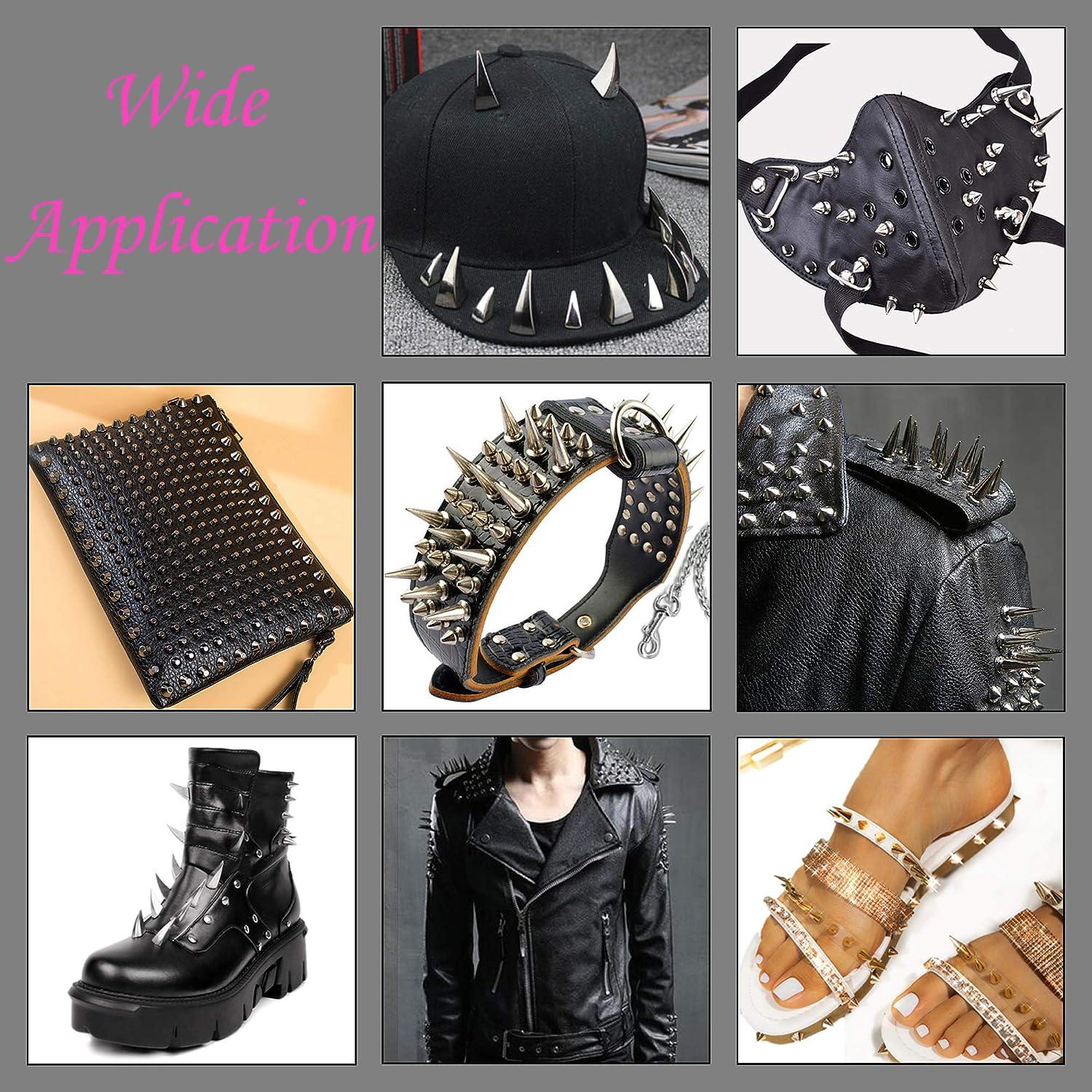 YORANYO 70-Piece Silver Spike and Stud Set for Clothing