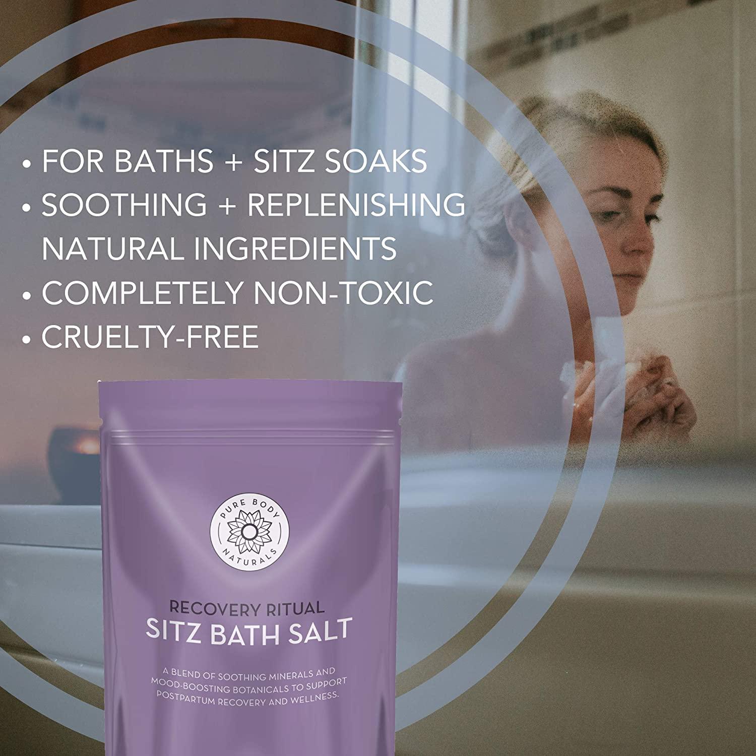 Natural Sitz Bath Salt for Postpartum Care & Hemorrhoid Relief Epsom