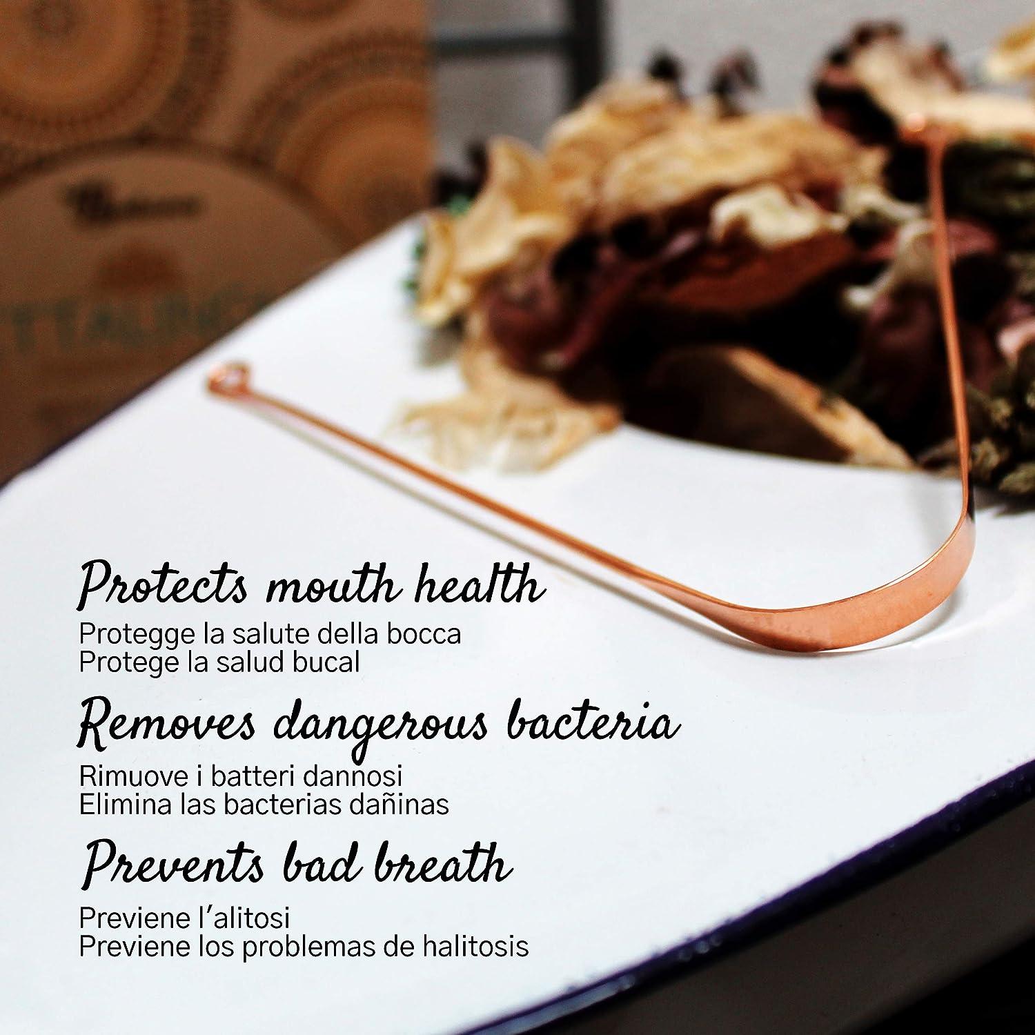 Copper Tongue Scraper Medical Device Tongue Cleaner with Larger and