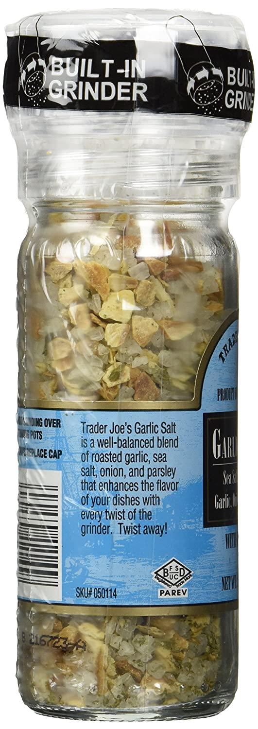 Trader Joes Garlic Salt with Grinder 2Pack