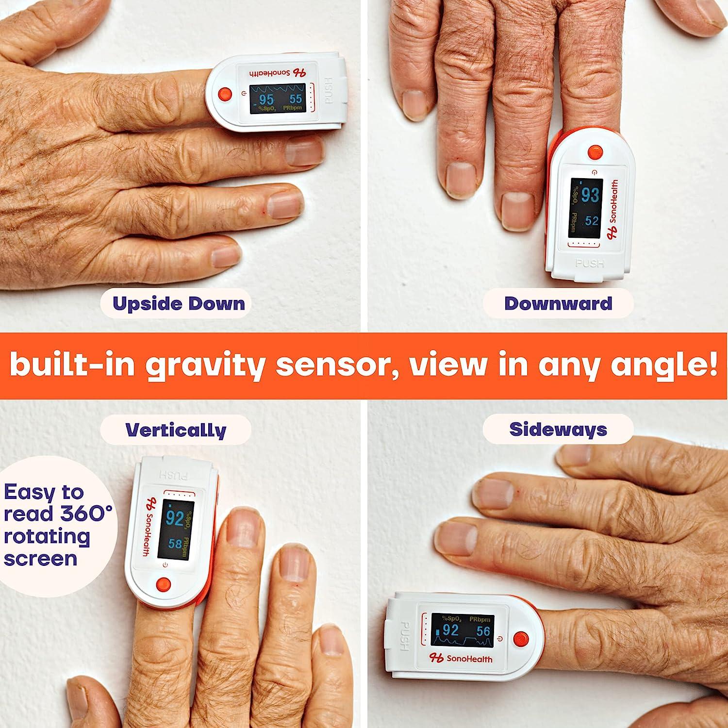 SonoHealth DocPro 7000BT Fingertip Oximeter Professional Grade Blood