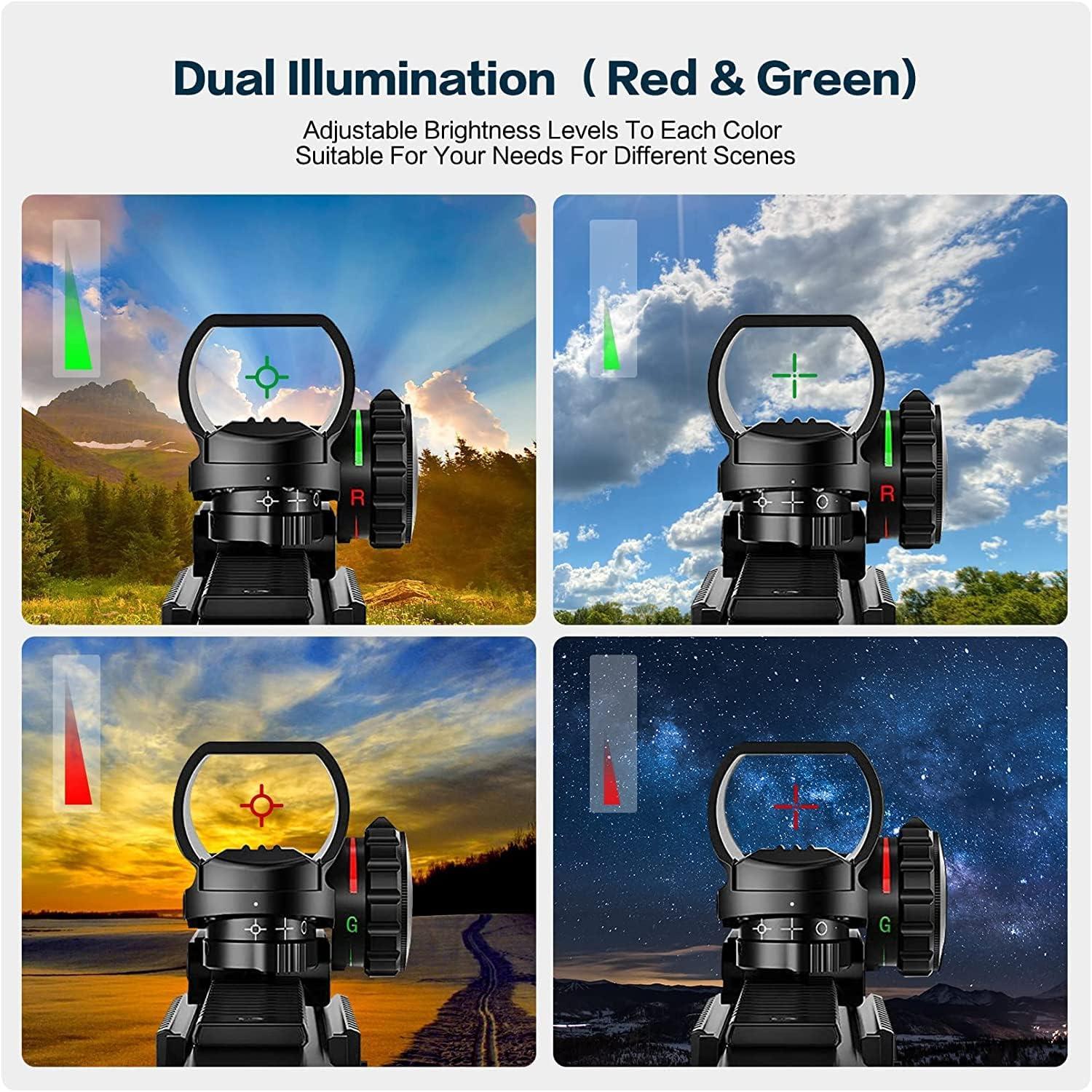 HIDENEL Compact Reflex Sight Green Red Dot Sight 4 Different Reticles