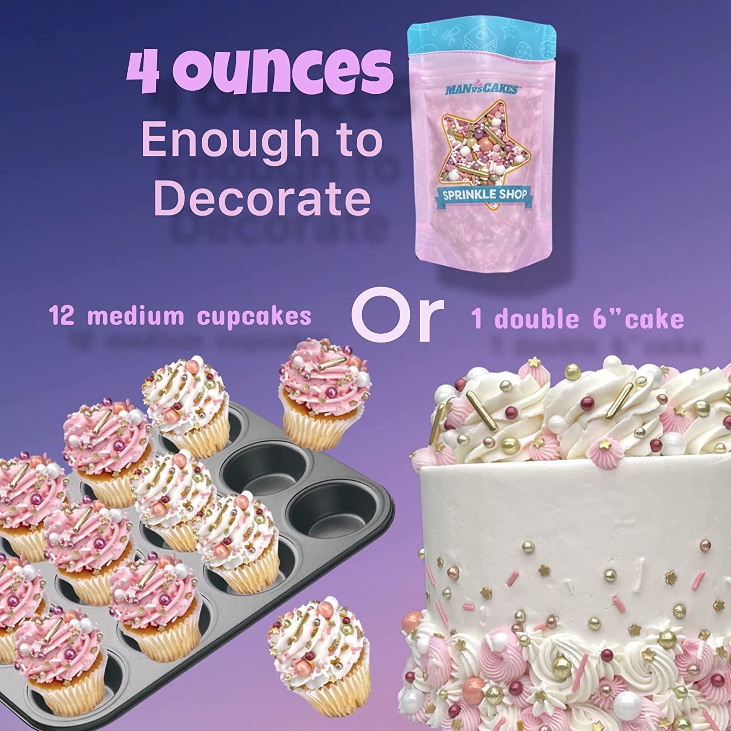 Sprinkles Rose gold sprinkle Pink and gold sprinkles Sprinkle mix