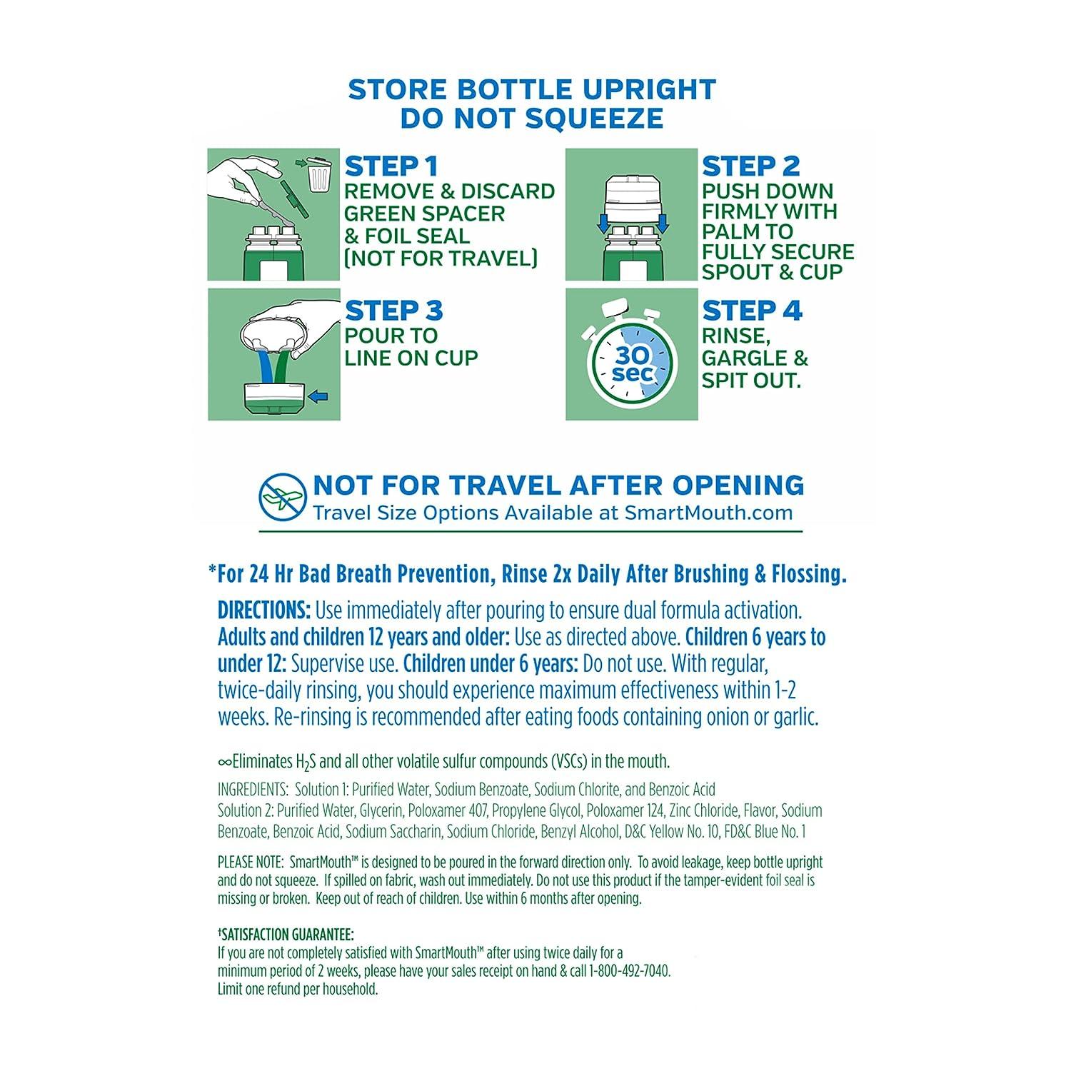 SmartMouth Original Activated Mouthwash & Premium Zinc Ion Toothpaste