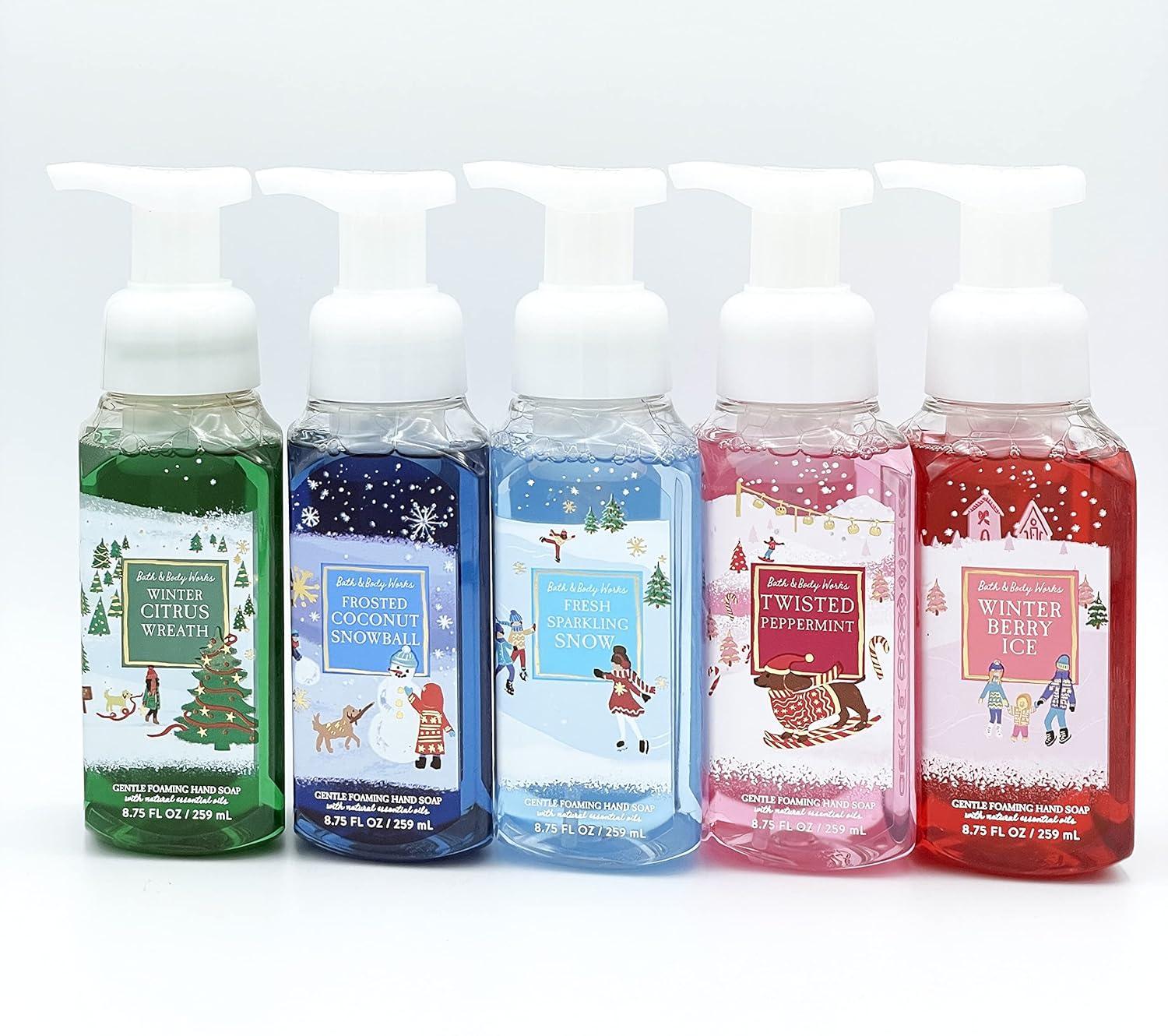 Bath and Body Works Holiday Gentle Foaming Hand Soap Set of 5