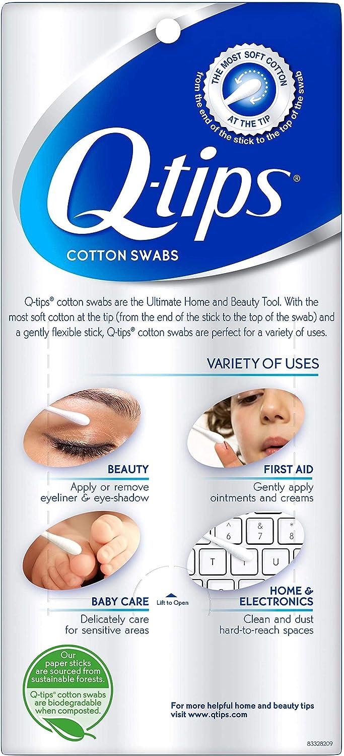 Q-tips Cotton Swabs For Hygiene and Beauty Care Original Cotton