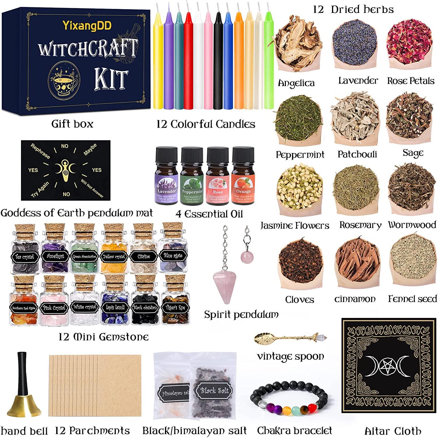 Witchcraft Kit with 10 Herbs, Crystals, and Spell book – Wild Lark