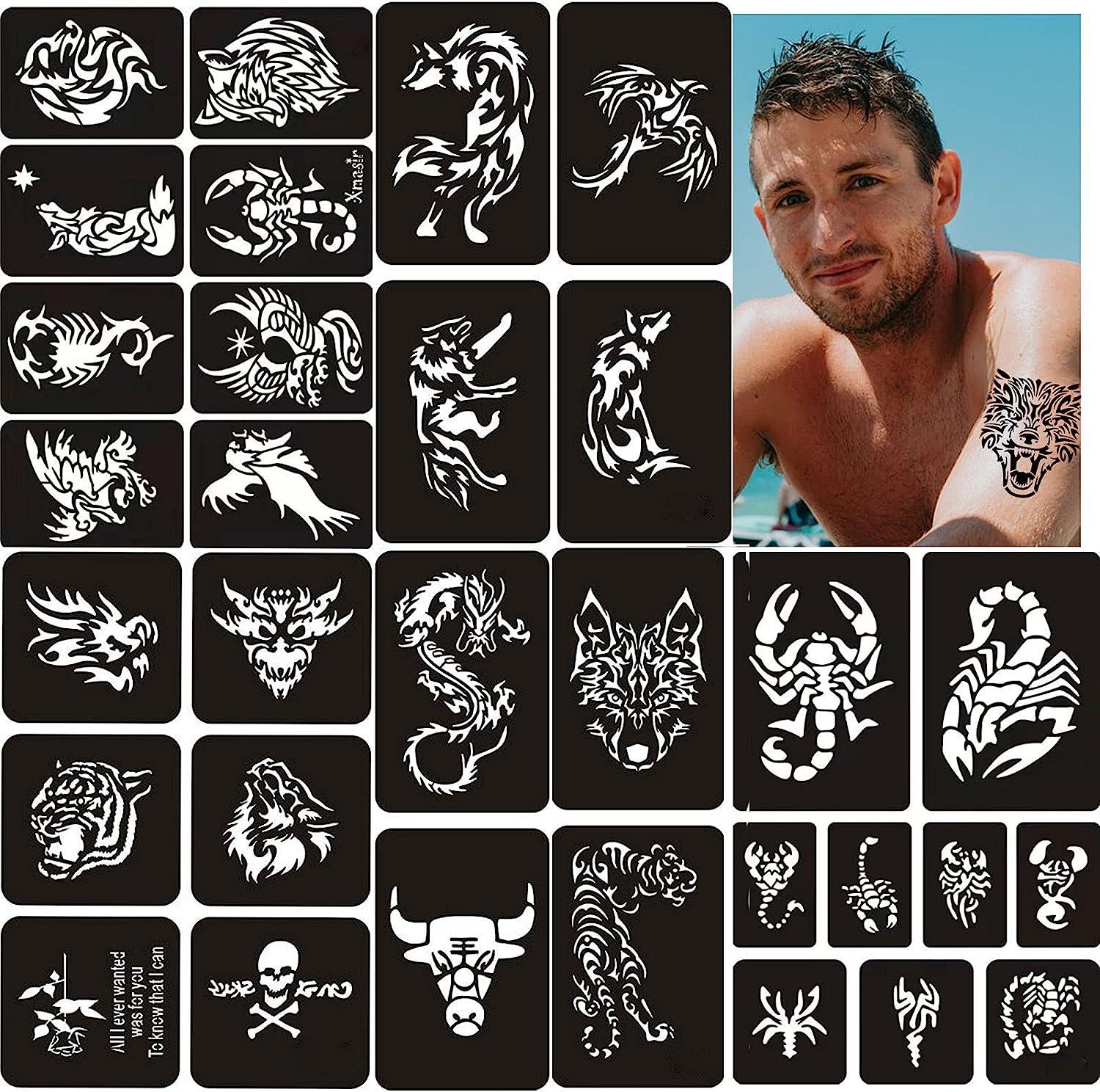 Henna Tattoos Stencils 10 Sheet Large Size Temporary Tattoo Templates