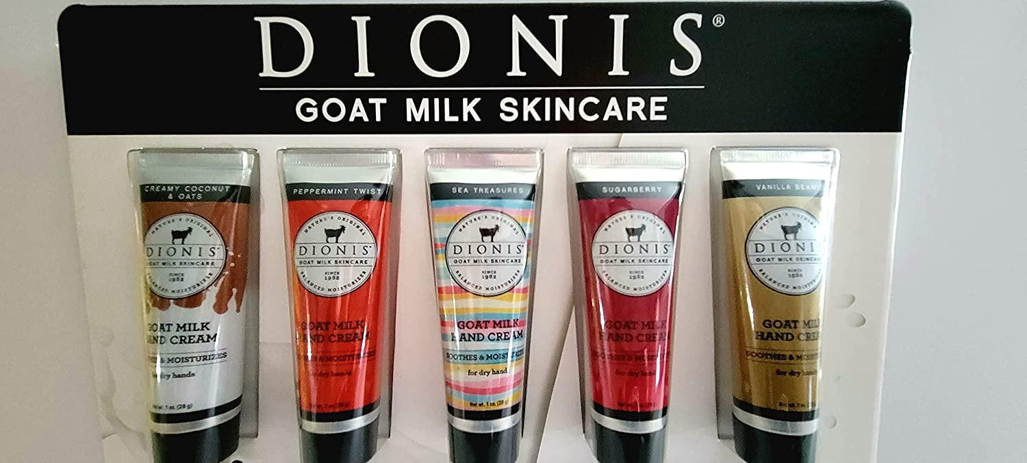 DIONIS Goat Milk Hand Cream, 1.0 oz, 5pack Ocean Dreams Essentials