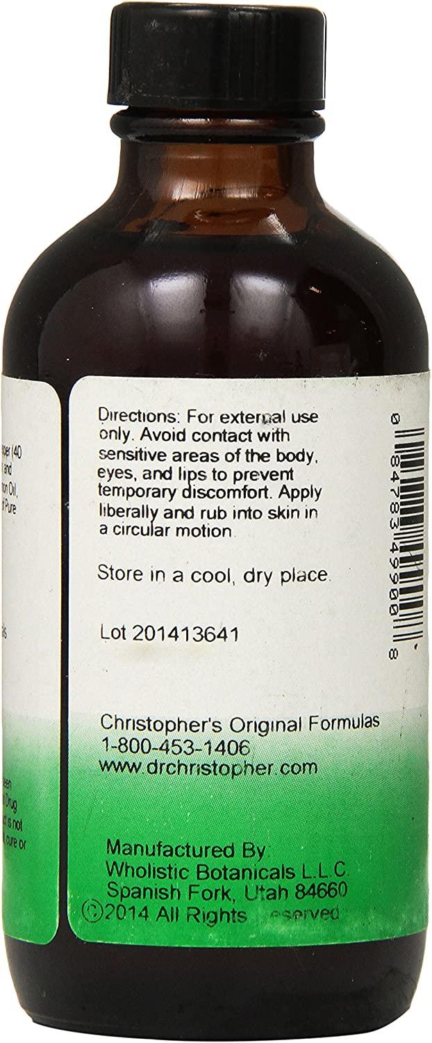 Dr Christopher's Formula Cayenne Heat Massage Oil, 4 Fluid Ounce
