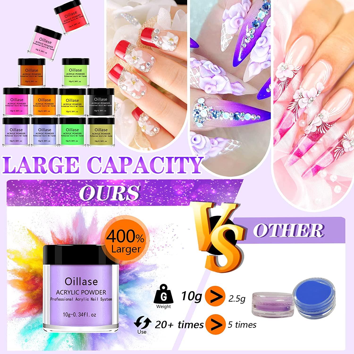 Large Acrylic Nail Kit Set Professional Acrylic with Everything, Nail