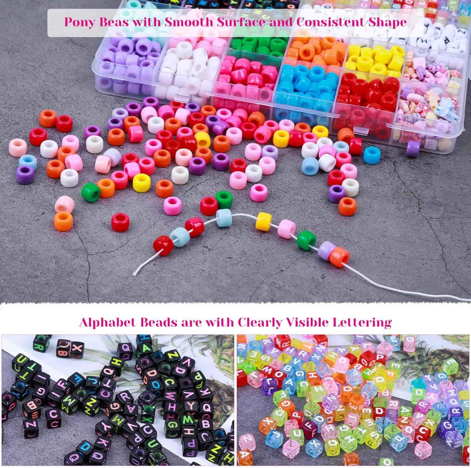 Buy Handcrafted DIY Bracelet Making Beads Kit,Hand-Make Necklaces Letter  Beads Colorful WEEFUN Multi-Color Embroidery Floss