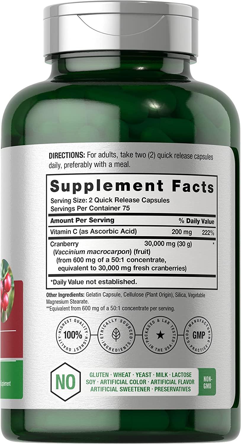 High Potency Cranberry Concentrate with Vitamin C 30,000mg 150