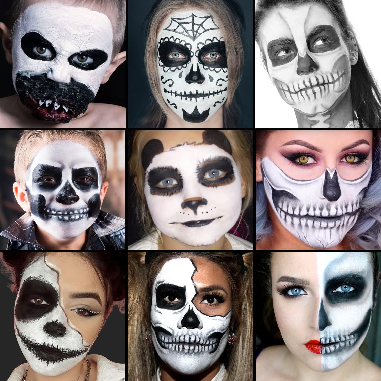Face Paint Stick - Black Body Paint For Halloween, Football & Baseball Eye Black, Full-Coverage Makeup For Zombie, Clown, Vampire, Skeleton & Skull Costumes