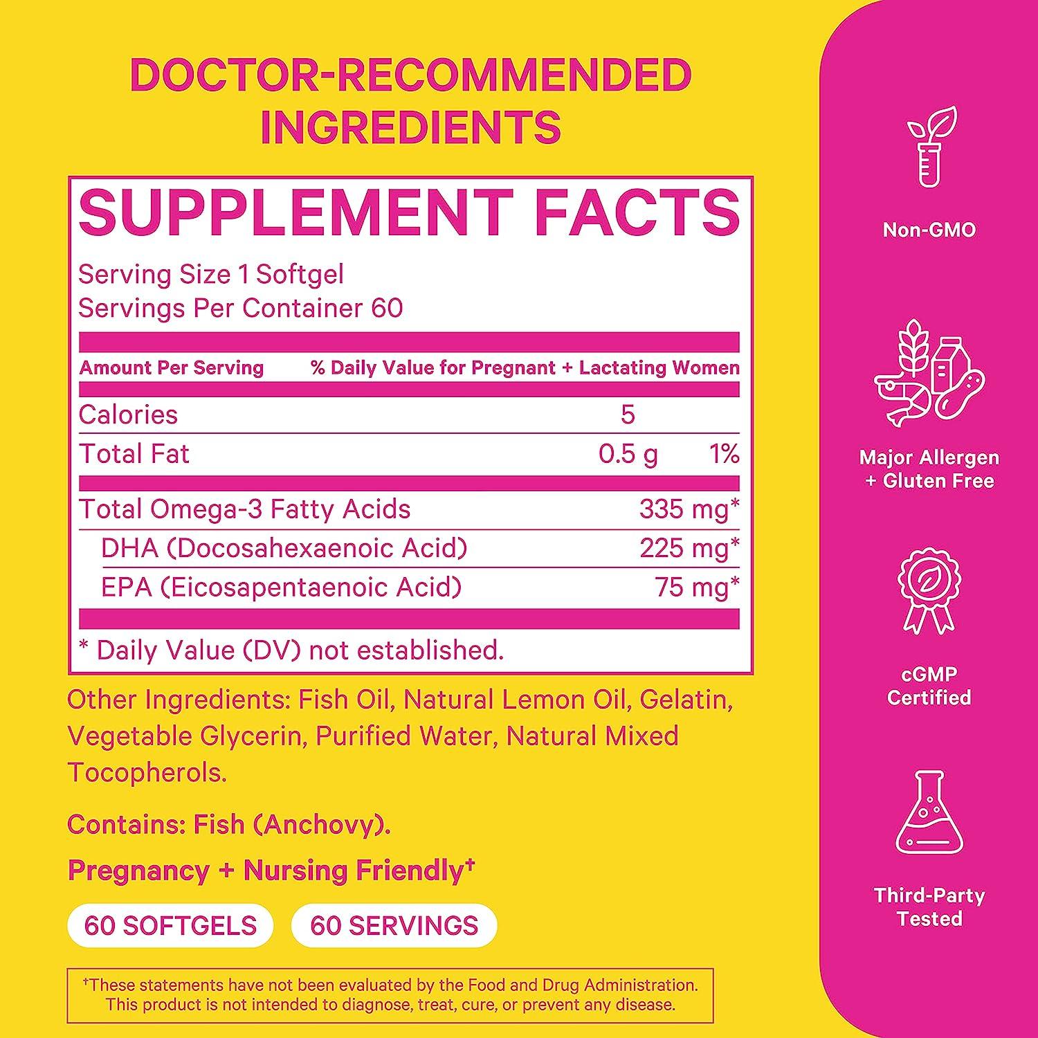 Pink Stork DHA Prenatal DHA Multivitamin, Enhances Babys Brain