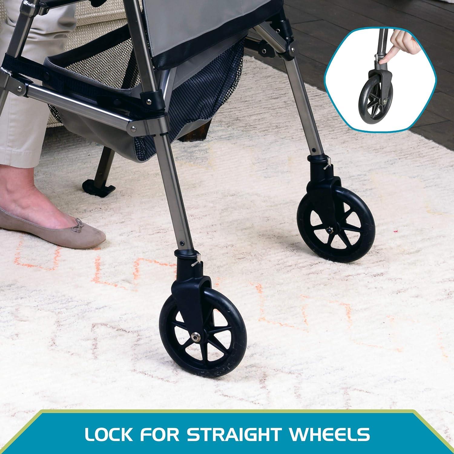 Able Life Walker Locking Swivel Wheel Kit Combo Set of 2 (Eligible for