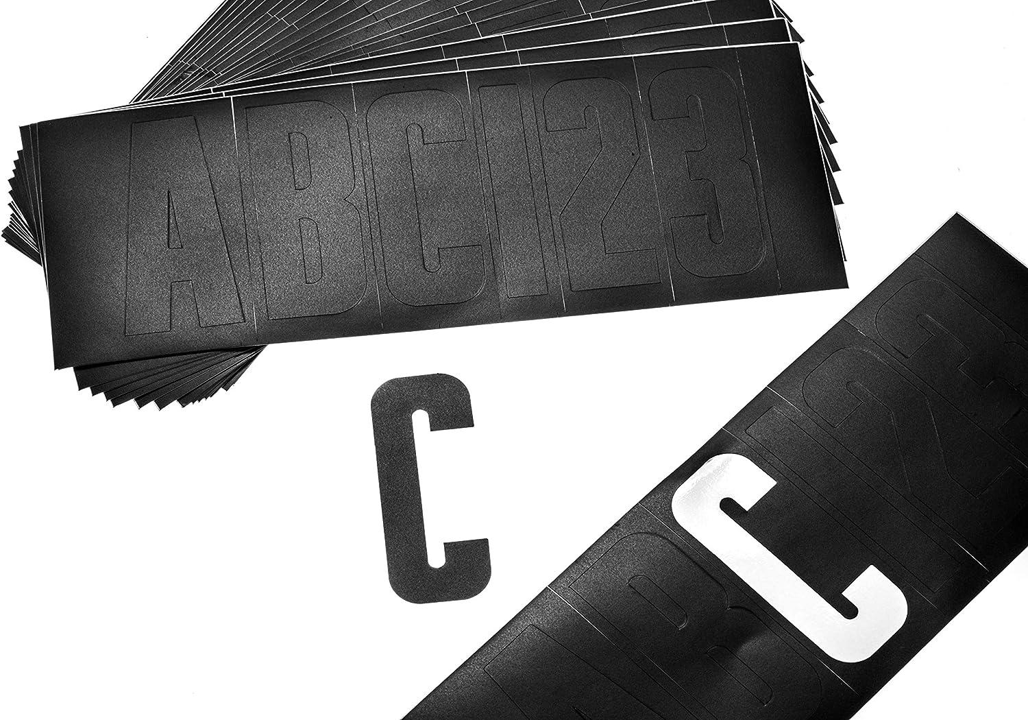 attwood 141427 Waterproof 148Piece Vinyl Boating Letter and Number Kit, Black Finish