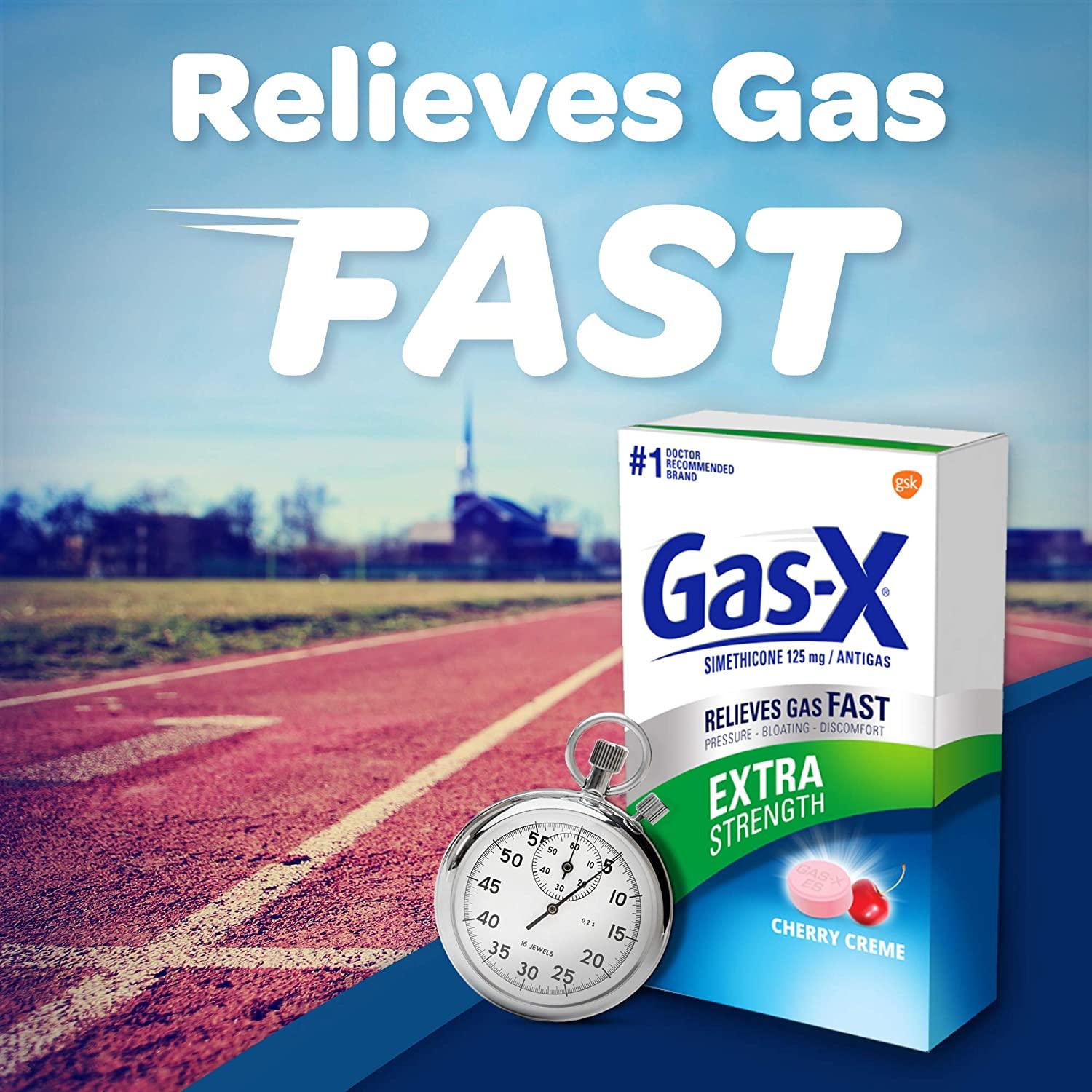 GasX Extra Strength Chewable Gas Relief Tablets Simethicone 125mg
