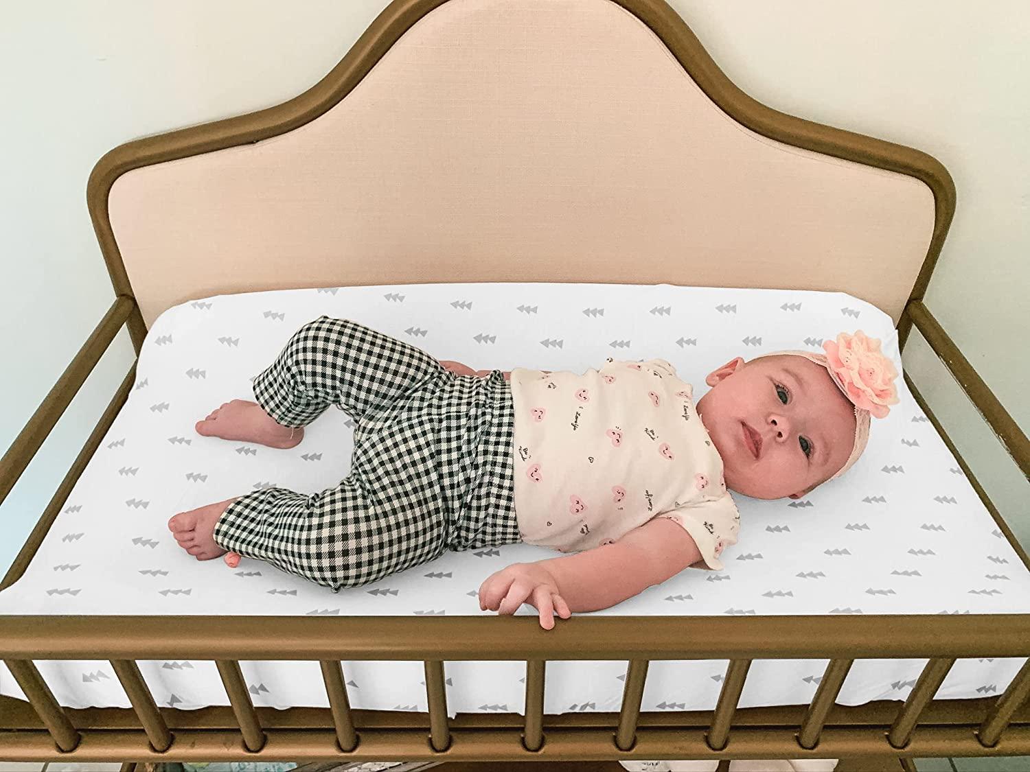 Premium Cotton Baby Changing Pad Cover Pack Grey and White