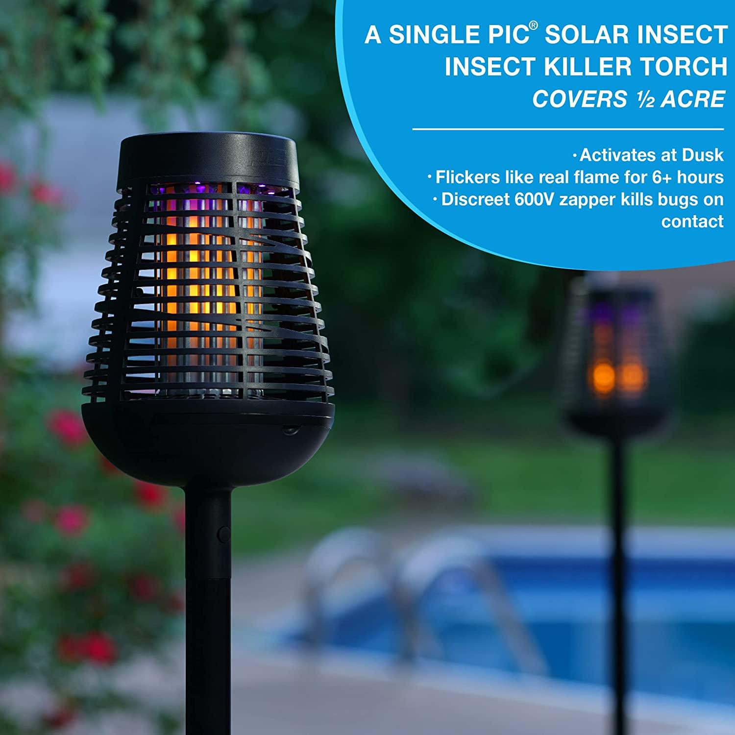 PIC Solar Insect Killer Torch (DFST), Bug Zapper and Accent Light