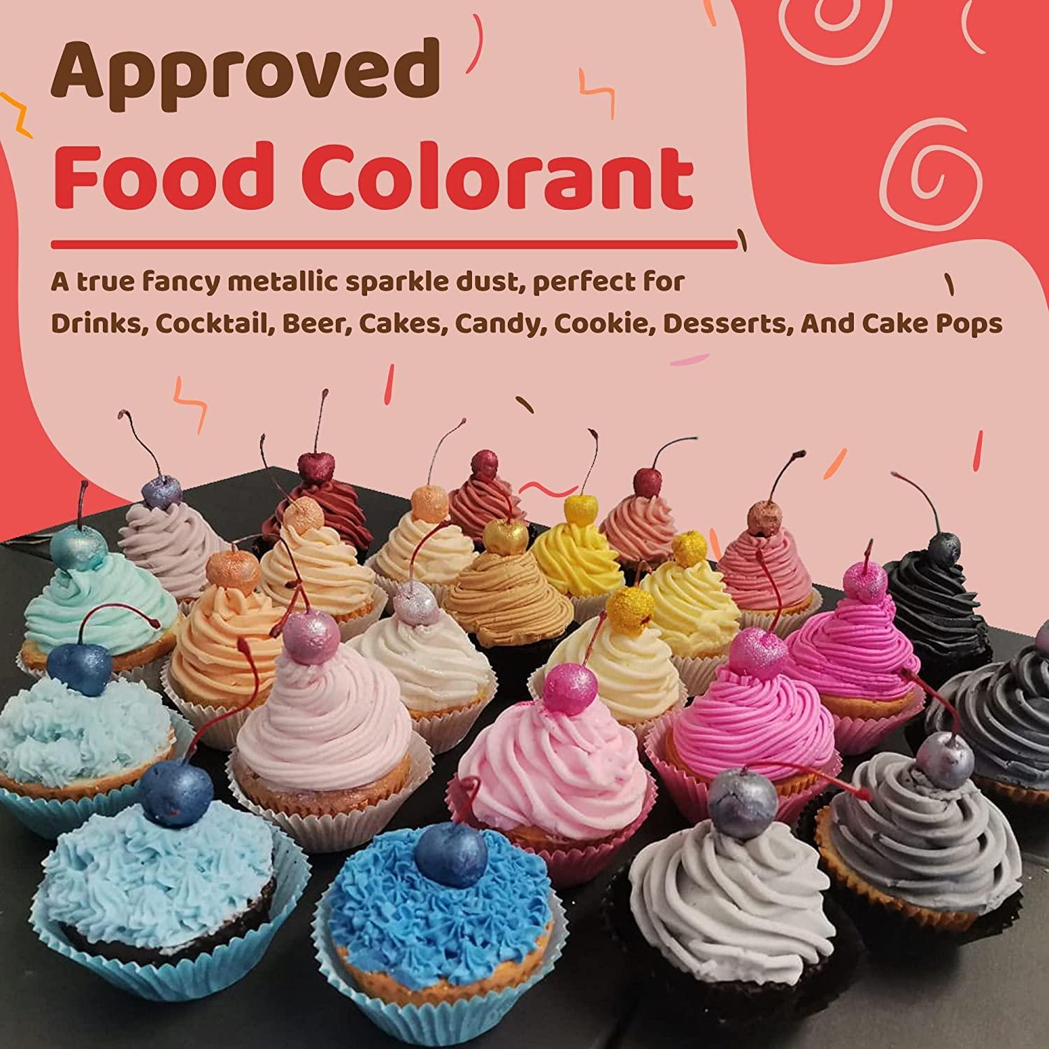 Sweet Birthday Cake Edible Glitter Sugar - Decorative Sugar for Foods,  Fruits, Muffins, Cake Decorating. FDA Compliant (8 Grams)
