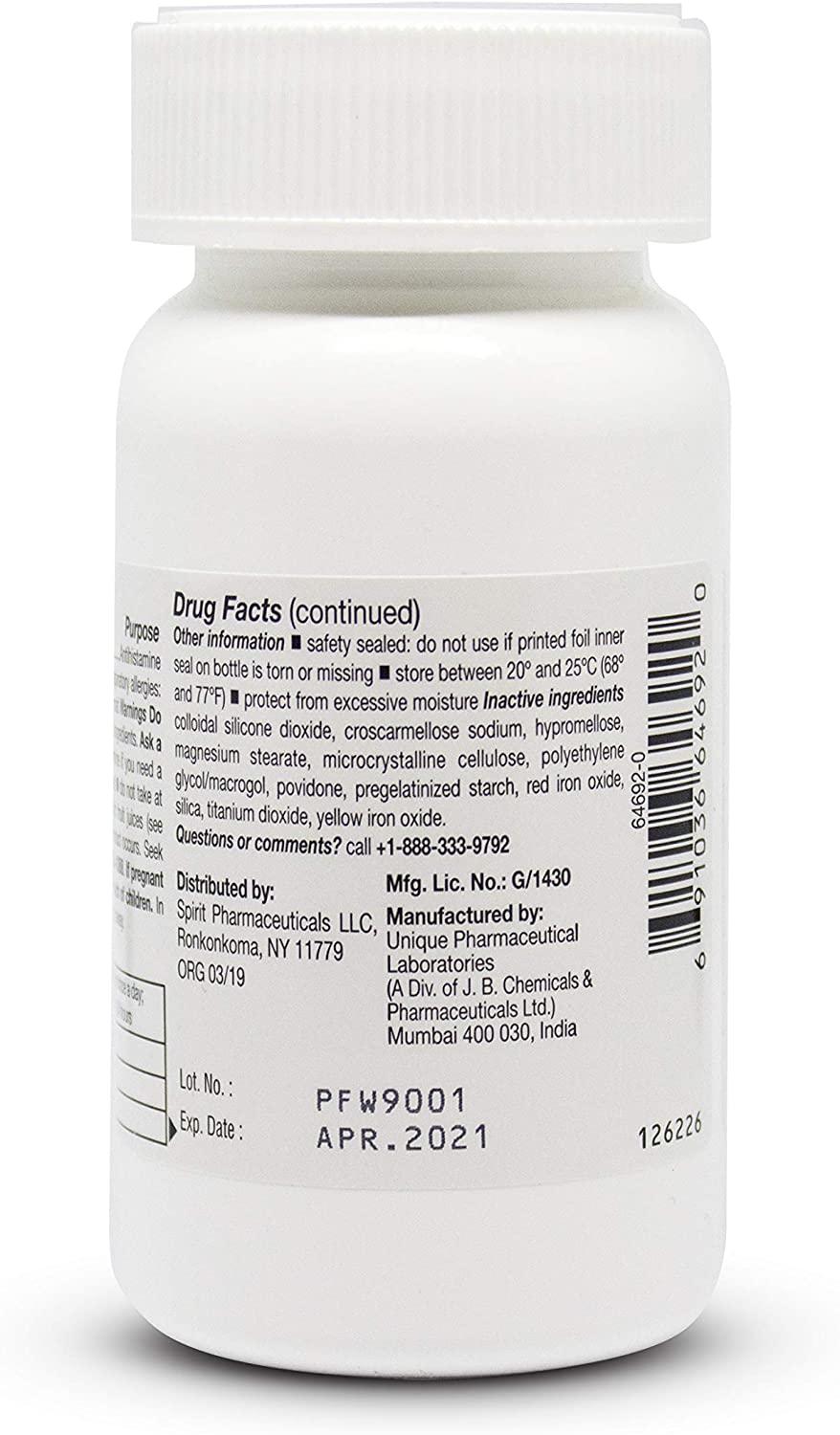 ValuMeds 24Hour Allergy Medicine (100Count) Fexofenadine HCl Tablets