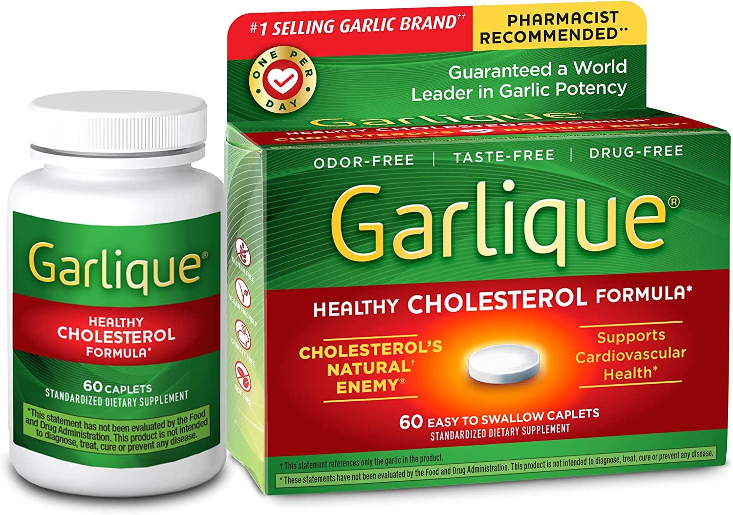 Garlique Healthy Cholesterol Formula with 5000 mcg of Allicin, 60