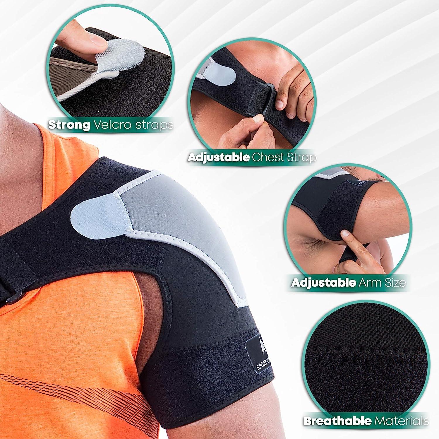 Rotator Cuff Support Brace Compression Shoulder Brace for Women or Men -  Shoulder Stability Brace - Shoulder Compression Sleeve for Pain Relief - Shoulder  Support Brace for Torn Rotator Cuff (S-M)