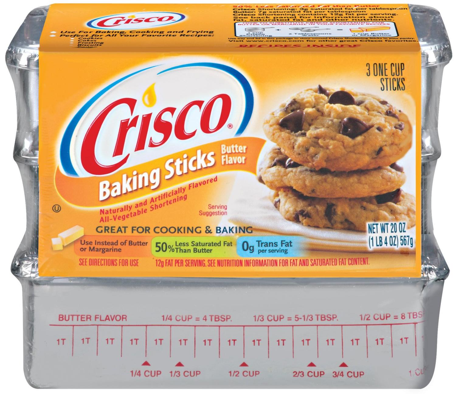 Crisco Baking Sticks Butter Flavor AllVegetable Shortening, 20 Ounce