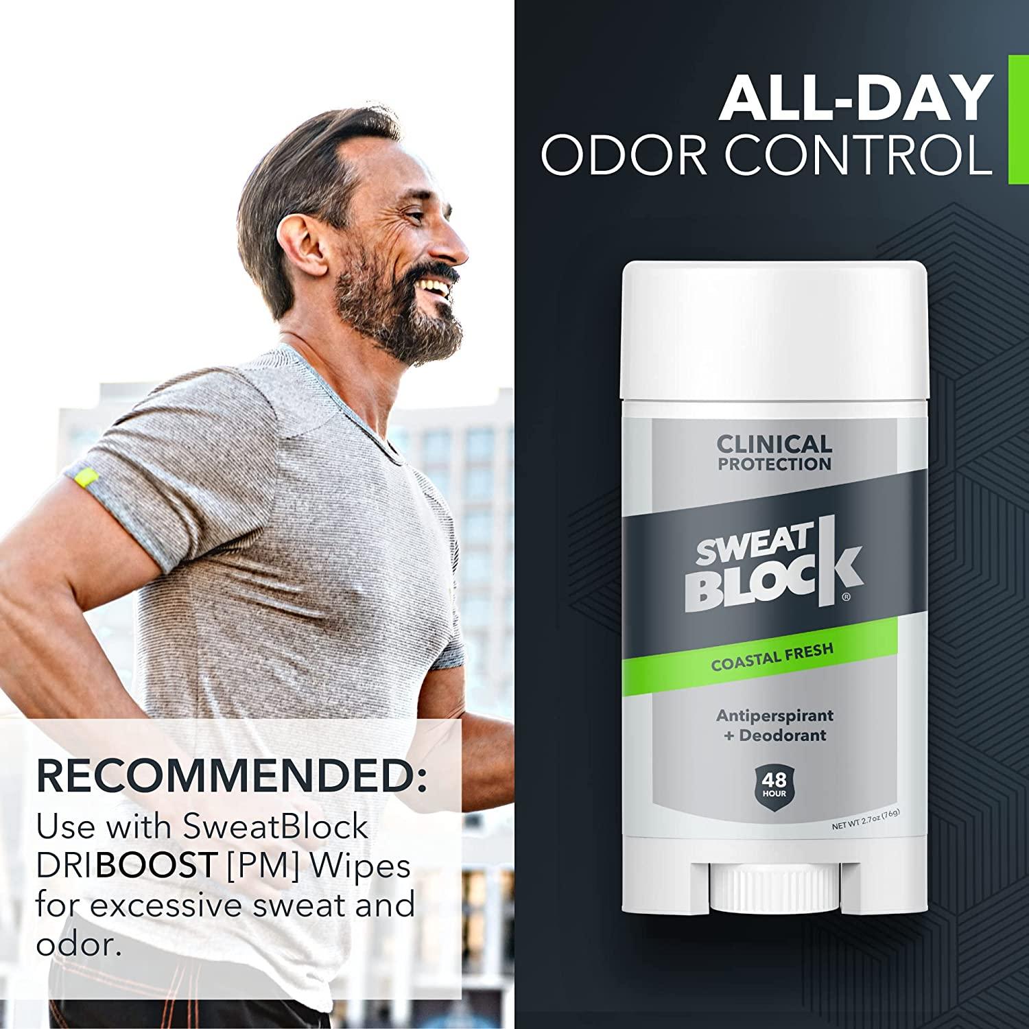 SweatBlock AM Deodorant Antiperspirant Daily Protection for Men