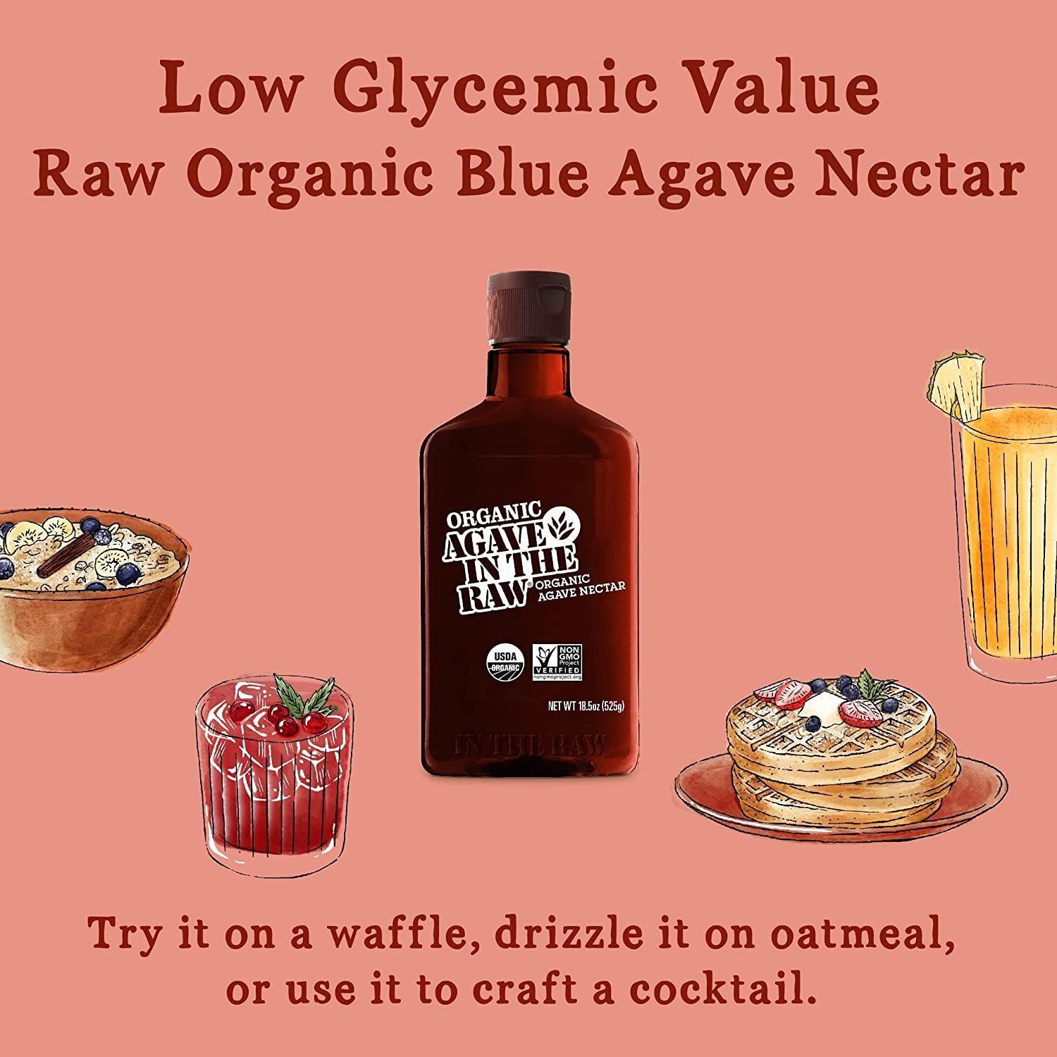 Agave In The Raw Organic Agave Nectar Sweetener, Blue Agave Syrup