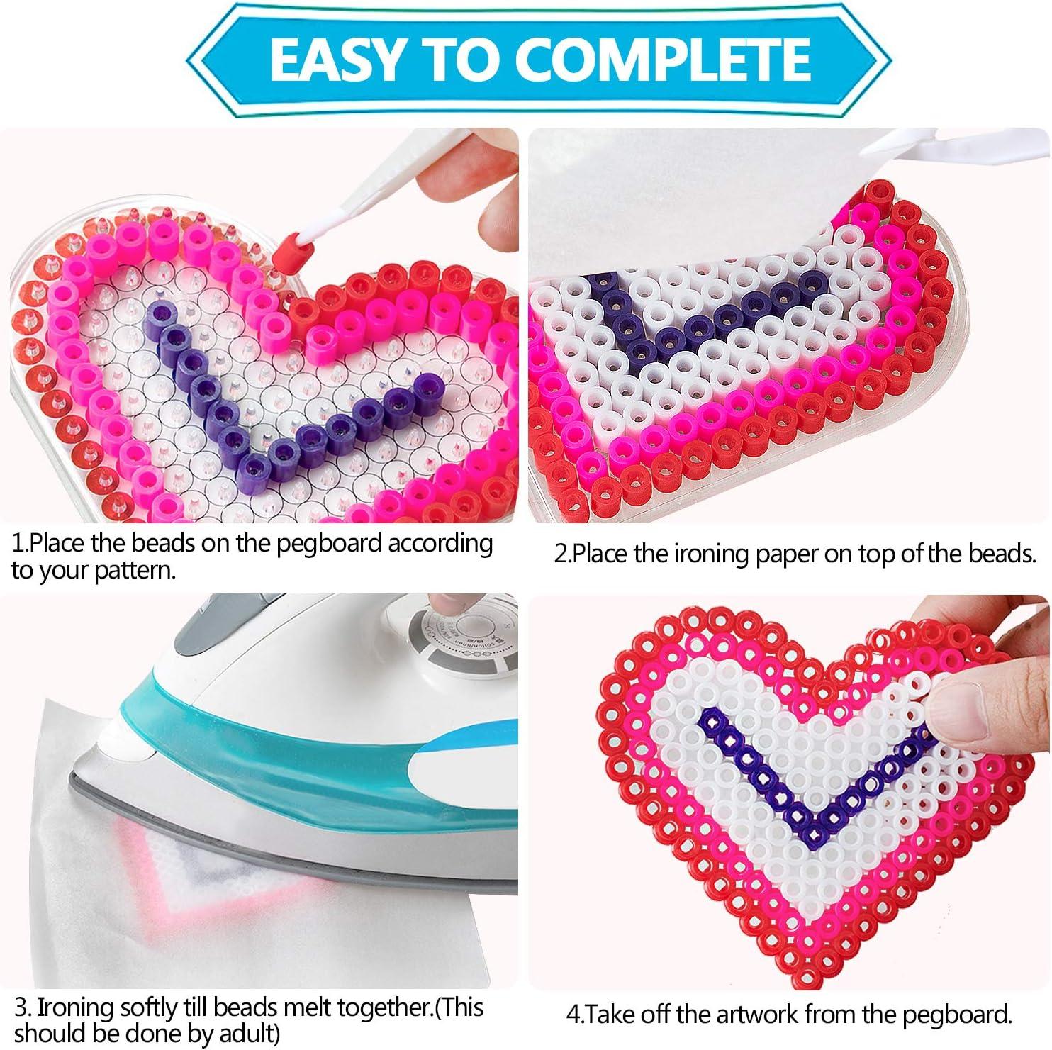 Make Perler Bead Heart Hair Clips Patterns for Little Girls : 4