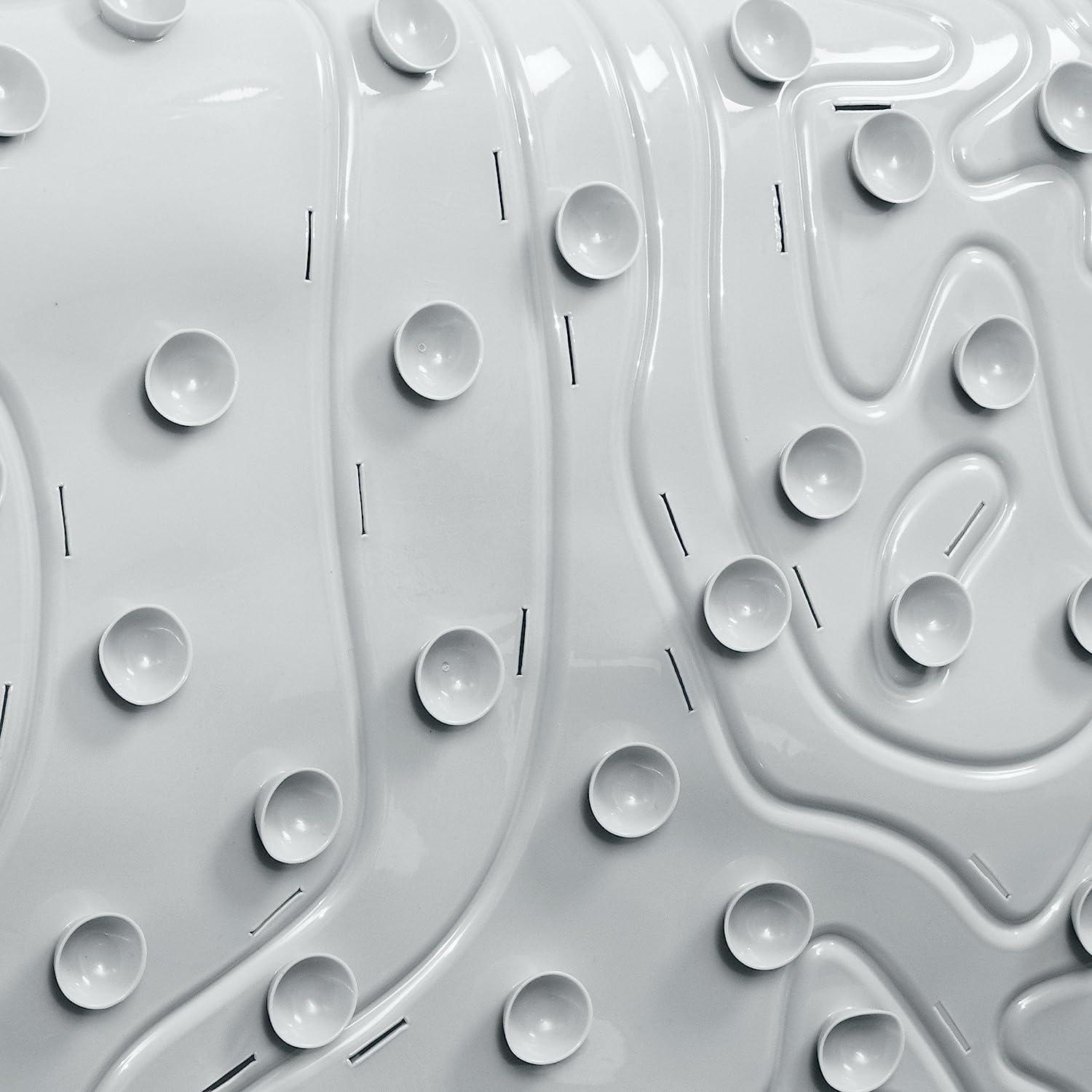 Boon GRIFFLE Non-Slip Baby Bath Tub Mat Textured, Gray Hanging