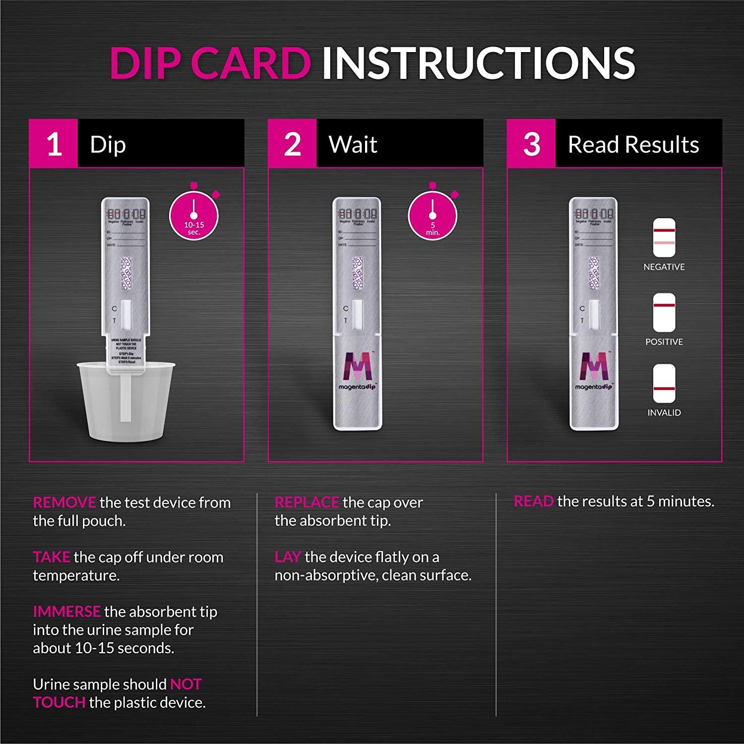 (25 Tests) Magenta Nicotine/Continine Urine Test Ultra Sensitive