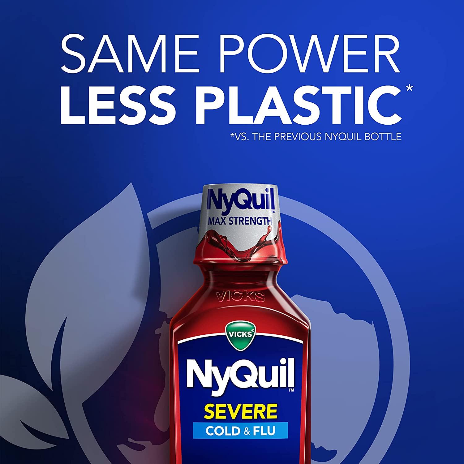 Vicks NyQuil SEVERE Nighttime Relief Twin Pack Berry Flavor 12 FL OZ