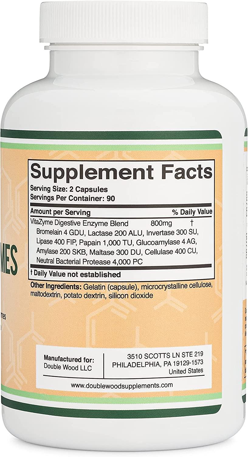 Digestive Enzymes 800mg Blend of All 10 Most Essential Digestive and