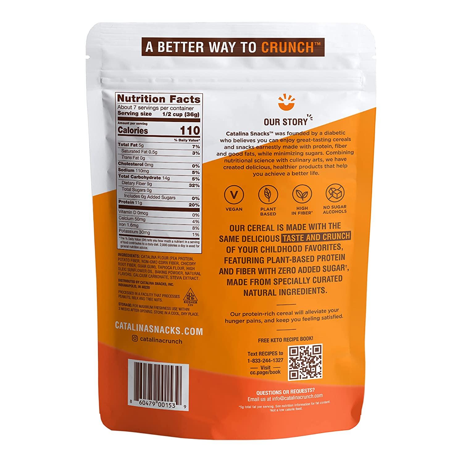 Catalina Crunch Maple Waffle Keto Cereal (9Oz Bags) Low Carb, Sugar