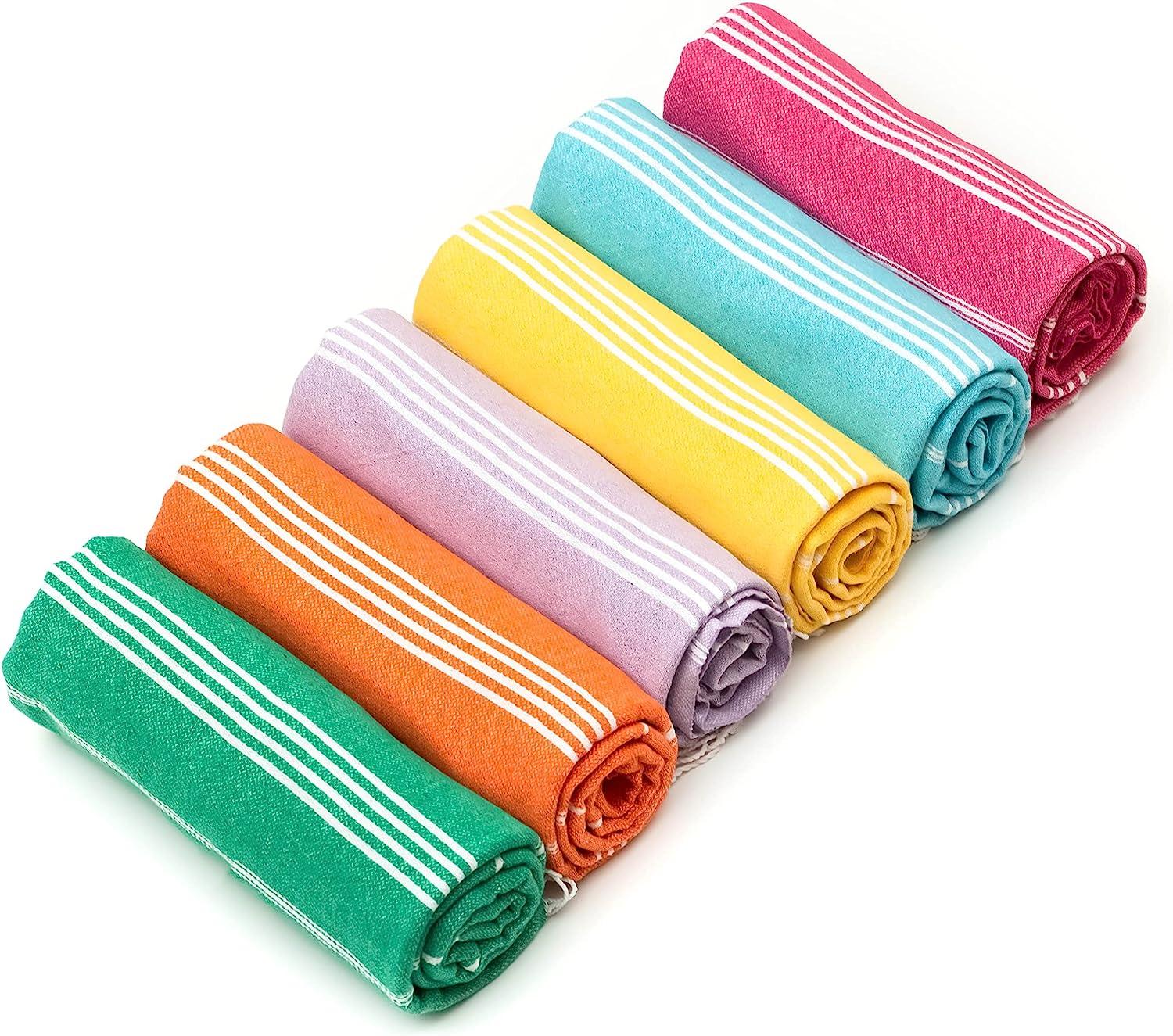 Multi-Colored Turkish Bath Towels