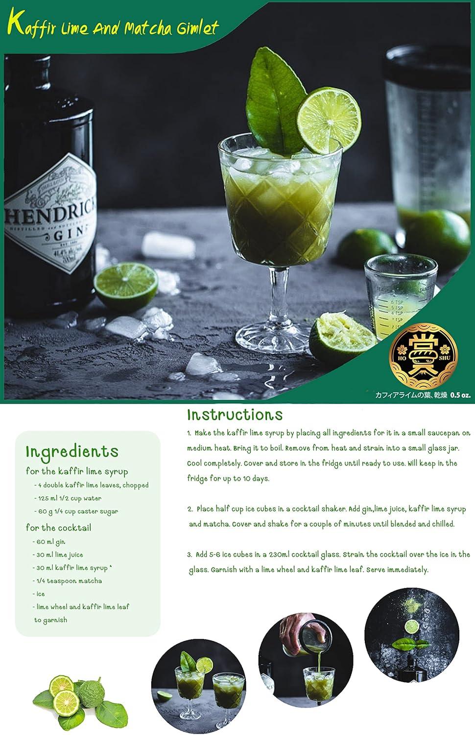 Kaffir Lime Leaves Cocktail Gin Lime Juice Thai Chef HO SHU 100