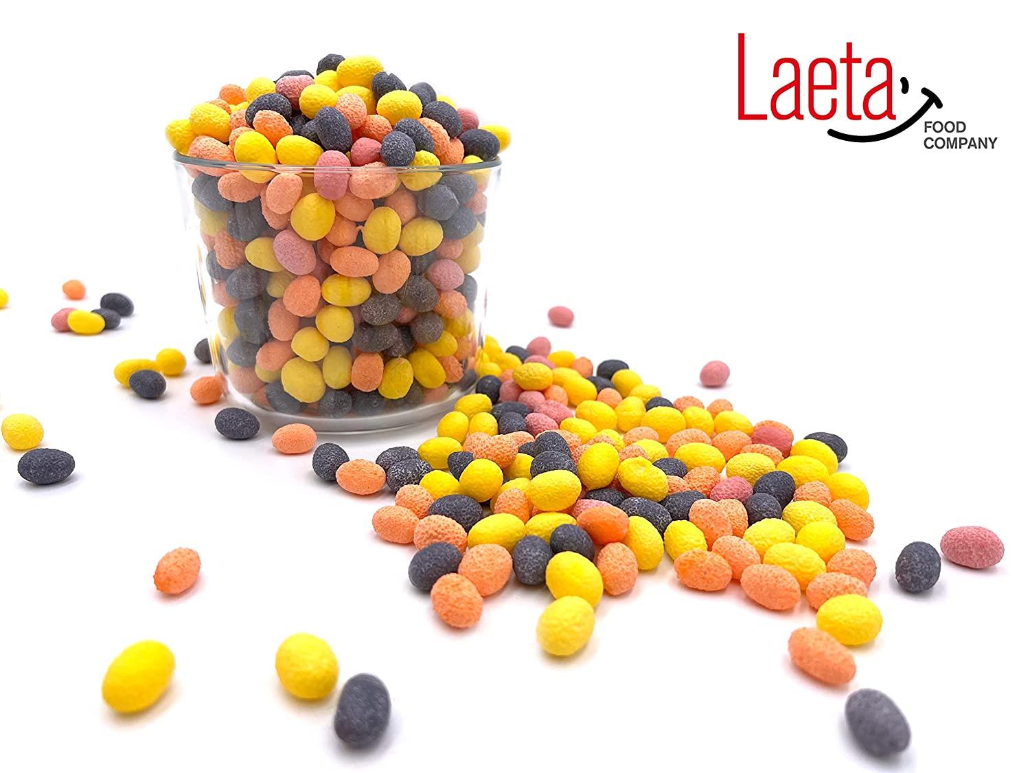 LaetaFood Nerds Jelly Beans Big, Chewy, Crunchy Candy Pastel Colors