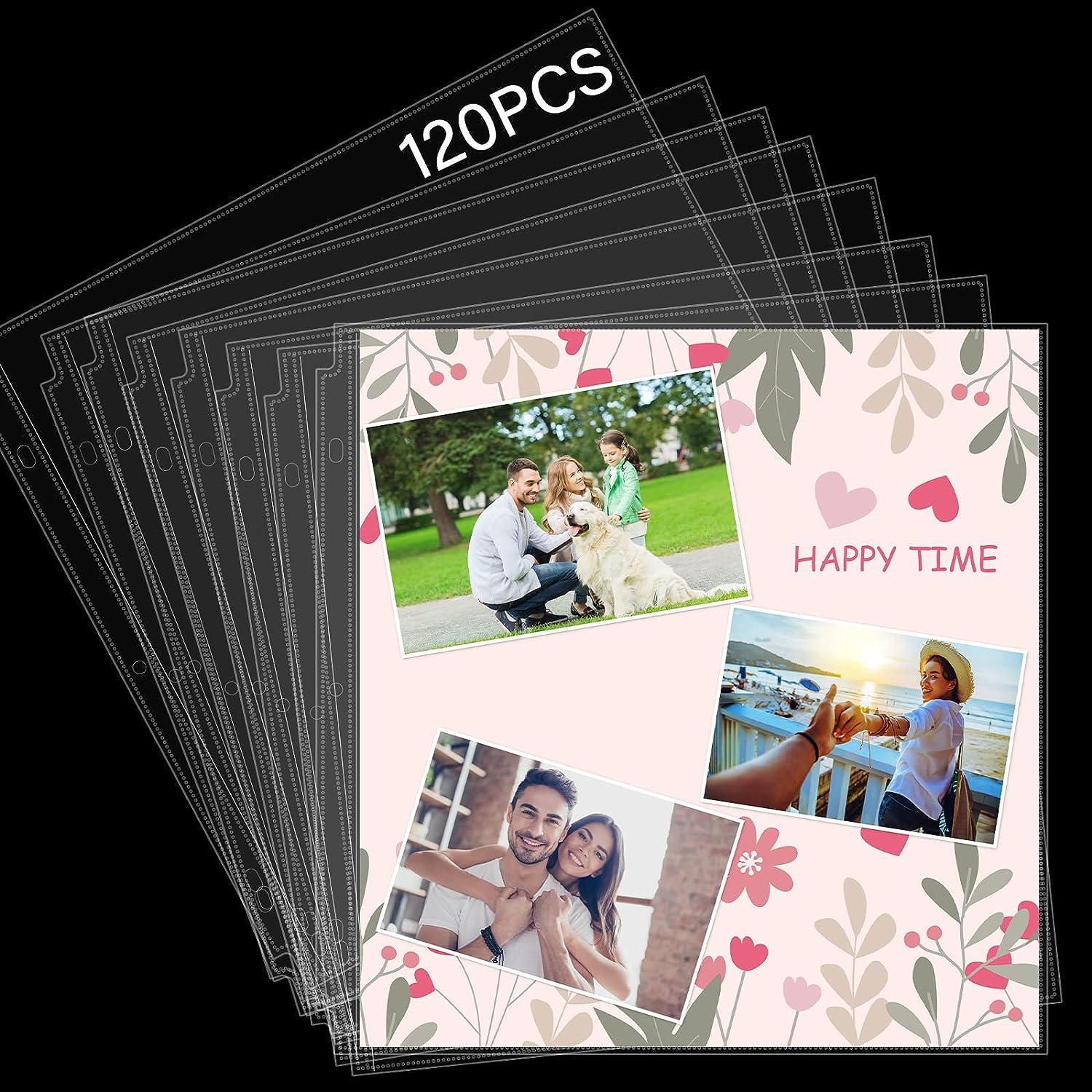 120 Pcs Photo Album Refill Pages 12 x 12 Scrapbook Page Protectors Clear  Photo Sleeves for 3 Ring Binder Acid Free Photo Protective Sleeves Photo  Album Archival Safe (Classic Style)